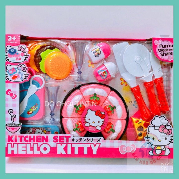 Đồ chơi bánh kem 𝑭𝑹𝑬𝑬𝑺𝑯𝑰𝑷 Hello Kitty - Cắt bánh sinh nhật