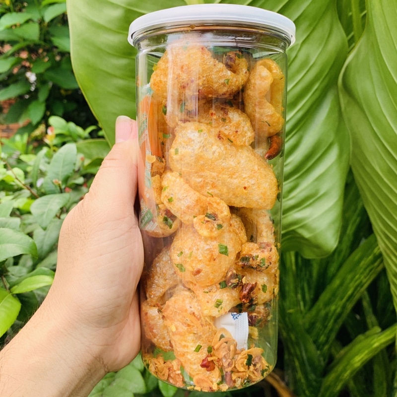 DA HEO CHIÊN GIÒN - DA HEO SỐT MẮM HÀNH LOẠI NGON LON 250.GRAM