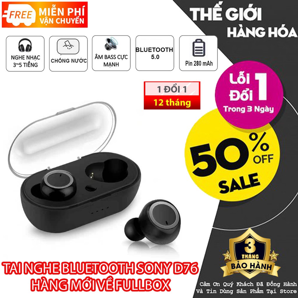 Tai nghe bluetooth - Sport TWS D76 Âm thanh cực hay