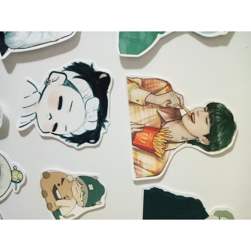Bộ Sticker SUGA anime, chibi nhóm BTS, Tổng hợp ảnh Suga cute BT21 Shooky, nhãn dán trang trí.