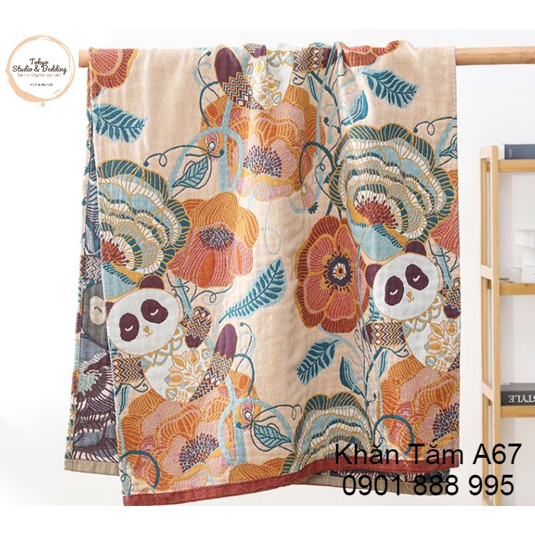 O1_Khăn tắm Xô Chất cotton sợi tre Organic cao cấp Nature100% (Size:140*70cm)