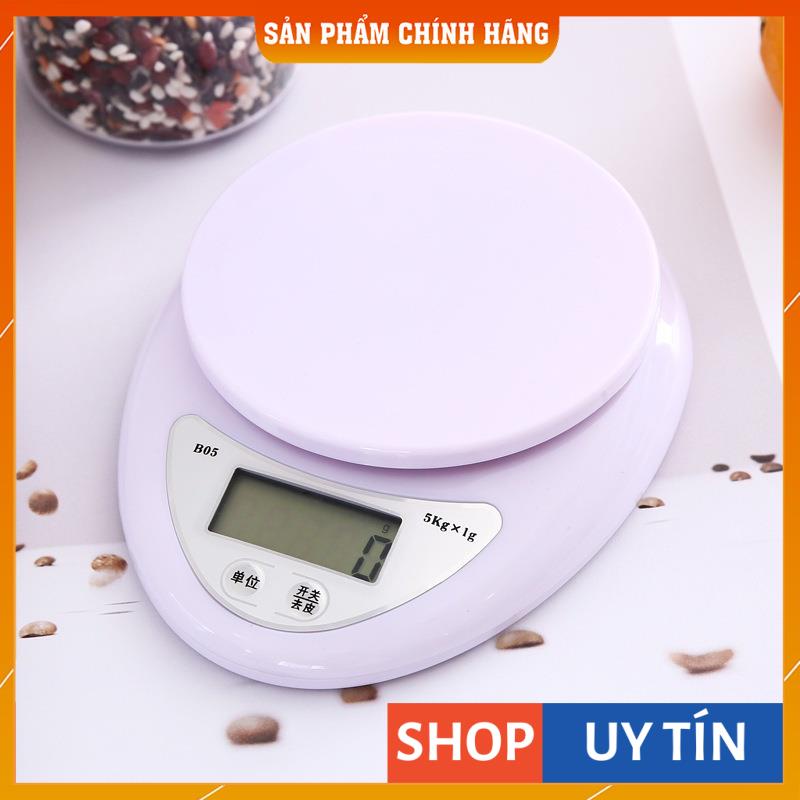 Cân Tiểu Ly, Cân Điện Tử Nhà Bếp Mini Định Lượng 1g - 5Kg Làm Bánh, Chia Thực Phẩm Độ Chính Xác Cao Tặng Kèm 2 Pin AAA