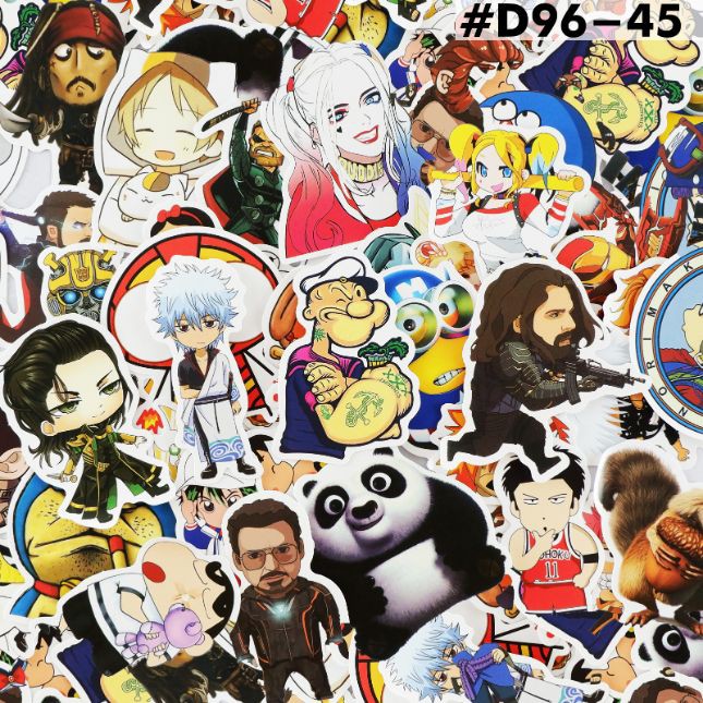 [SET TỔNG HỢP #5] 100 Sticker chống nước/ trang trí, set mix ,dán xe laptop mũ bảo hiểm vali...