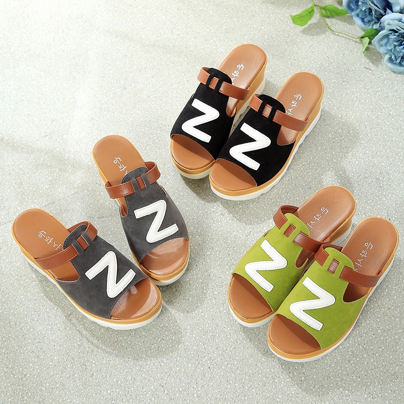 Giày sandal IELGY đế xuồng có miếng xốp chống trượt thời trang mùa hè mới cho nữ