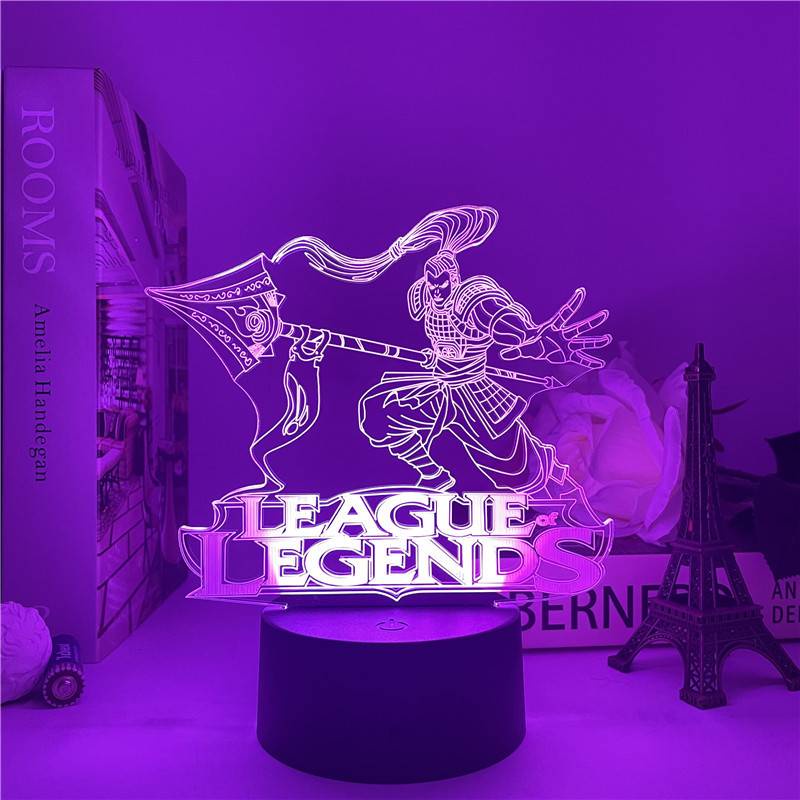 Đèn LED 3D hình nhân vật game Liên minh huyền thoại dùng trang trí
