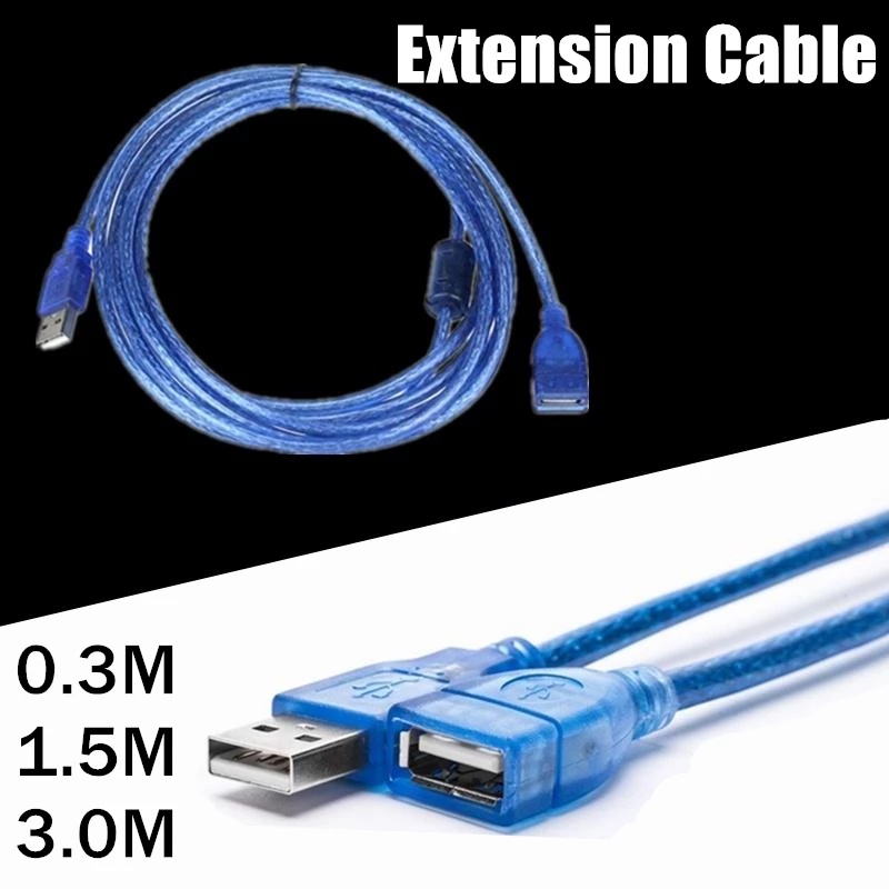 Cáp nối dài USB 2.0 dài 0.3/ 1.5/ 3m tiện dụng