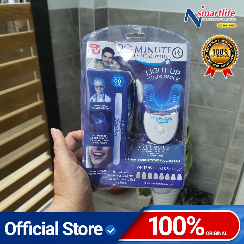 Bộ Kit Làm Trắng Răng Smilee 20 Minute không ê buốt, tẩy trắng răng nhanh chỉ với 20 phút mỗi ngày an toàn cho sức khỏe