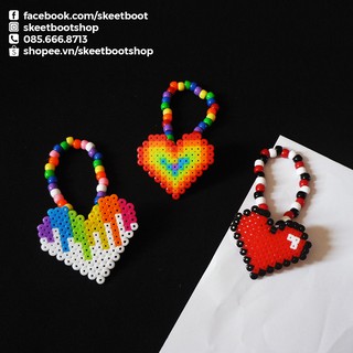 Vòng kandi perler trái tim các loại - phụ kiện rave edm festival raver kandi perler DJ