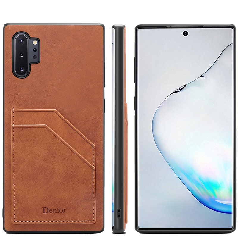 Ốp điện thoại lưng da có ngăn đựng thẻ cho Samsung Galaxy Note 10 10+ | BigBuy360 - bigbuy360.vn