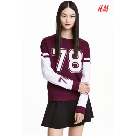 Áo Thun Sweater Hoodie Tay Dài H&M [hàng auth- ảnh thật]