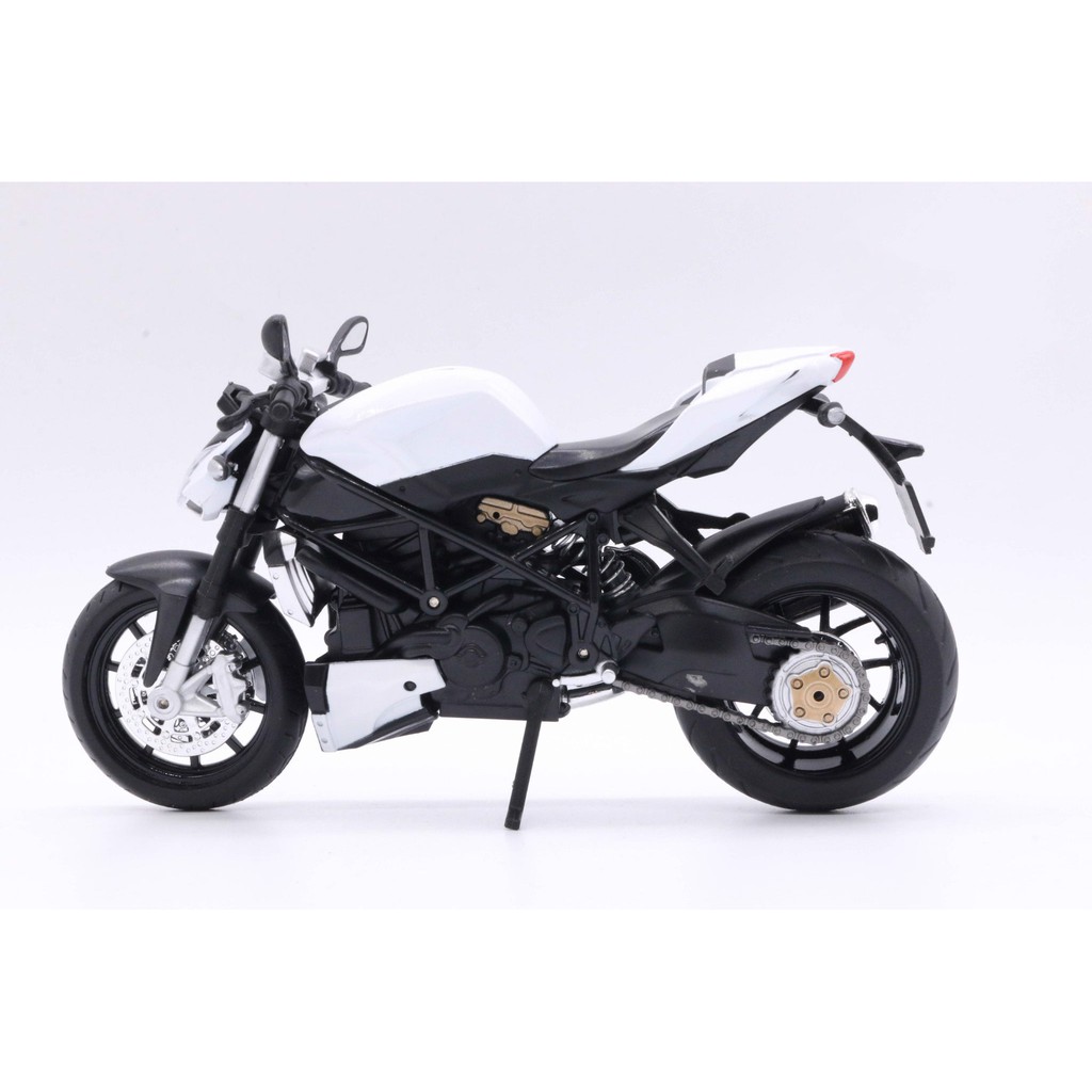 XE MÔ HÌNH MOTO DUCATI STREETFIGHTER có ĐÈN, ÂM THANH | HUAYI MODEL tỷ lệ 1:12