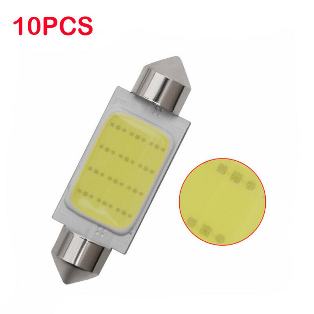 10 Bóng Đèn Led Cob Ánh Sáng Trắng Cho Xe Hơi Màu Sắc