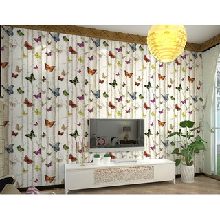 Cuộn 10 mét giấy dán tường bươm bướm 45cm sẵn keo