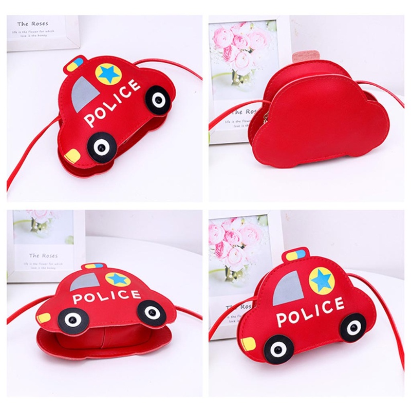 Túi Đeo Chéo Da Pu Hình Xe Hơi Hoạt Hình Đáng Yêu Dành Cho Bé