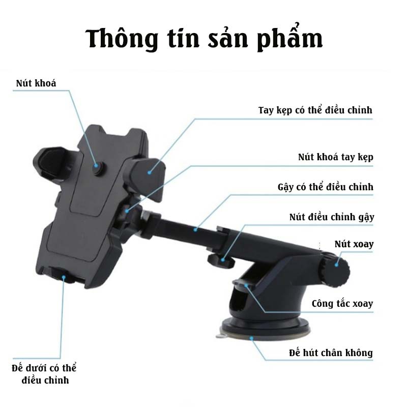 Kệ Điện Thoại, Giá Đỡ Điện Thoại Gắn Kính Xe Ô Tô   AUTO BEN