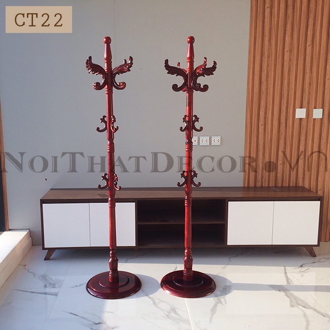 Cây treo quần áo tân cổ điển bằng gỗ CT22