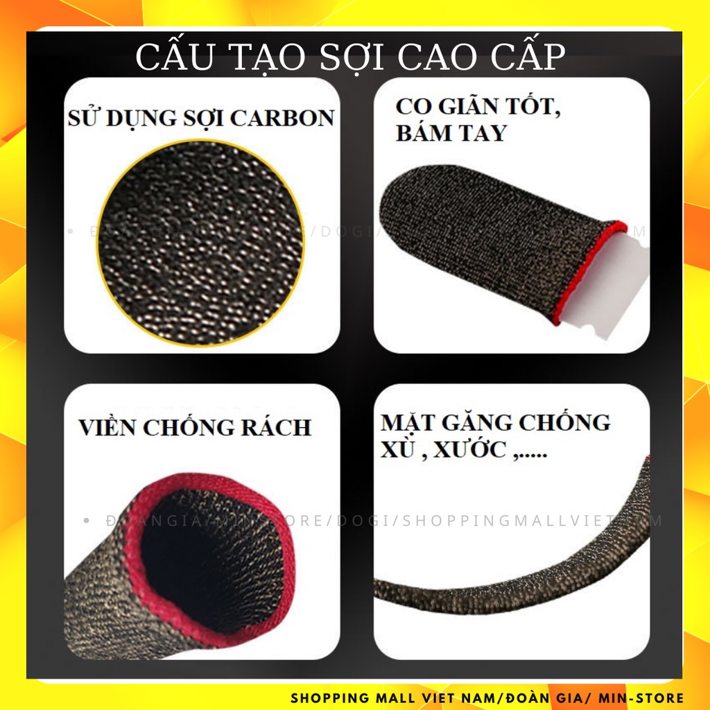 Bộ bao tay chơi game ff siêu nhạy, pro chuyên dụng - Găng tay chơi game mobile chống ra mồ hôi tay