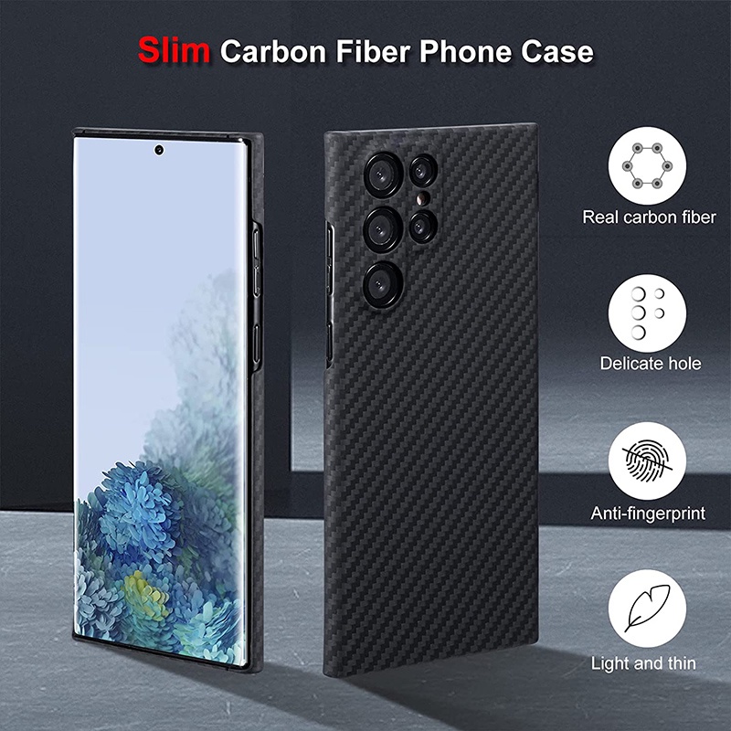 Ốp Điện Thoại Sợi Carbon Siêu Mỏng Cho Samsung Galaxy S22 S22Plus 5G