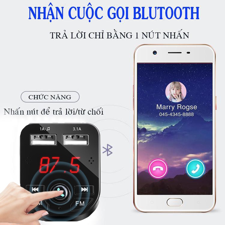 bộ sạc điện thoại trên ô tô