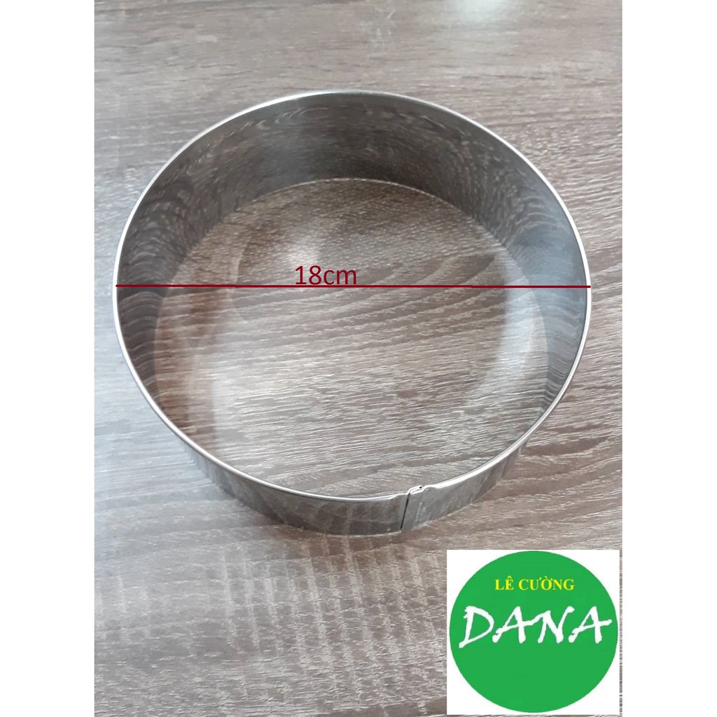 khuôn ring inox tròn 16 và 18*6 cm