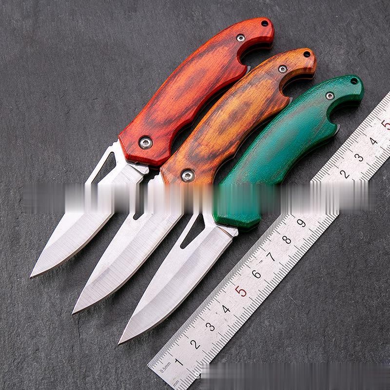 Dao Phượt Strider V1 - Tay Cầm Ốp Gỗ Nhẹ - Treo Móc Khóa Sử Dụng Nhanh - Có Khui Nấp Chai