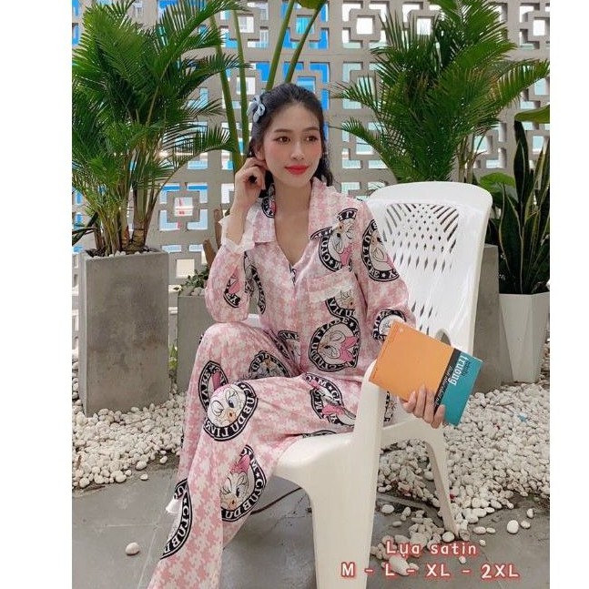 Đồ Bộ Pijama - Bộ Mặc Nhà Lụa Satin Cao Cấp Quần Dài Tay Dài Hàng Có Size🎀Giảm 10K Đơn 200K | BigBuy360 - bigbuy360.vn