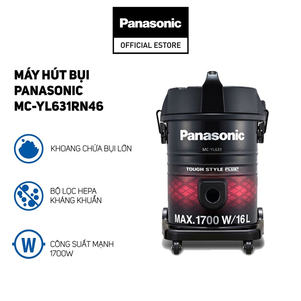 Máy hút bụi Panasonic MC-YL631RN46 - Hàng Chính Hãng - Đen