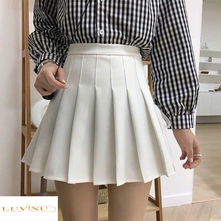 Váy trắng xếp li bạn gái
