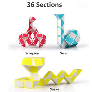 Rubik Rắn - QiYi Magic Snake 24 / 36 / 48 / 60 / 72 Đoạn Màu Đỏ