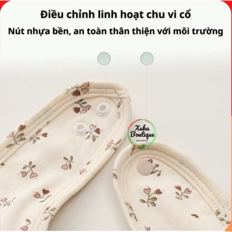Yếm cho bé trai bé gái chất liệu cotton 100% mềm mại thấm hút tốt yếm tròn 2 lớp dùng được 4 mùa cho bé