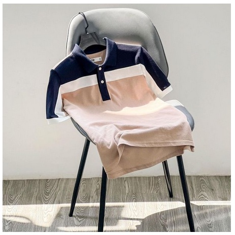 Áo polo Phối Be vải poly cá sấu nam cao cấp