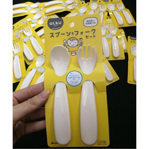 Bộ Thìa Nĩa ăn dặm BLW Made In Japan