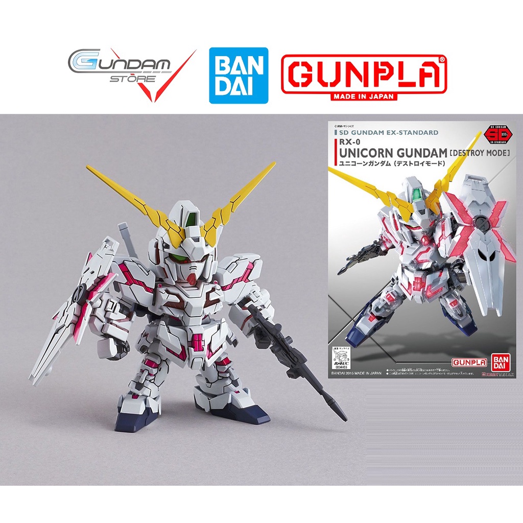 Mô Hình Gundam SD Unicorn Destroy EX-STANDARD Bandai Đồ Chơi Lắp Ráp Anime Nhật