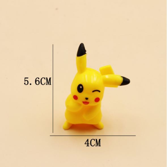 Trang Trí Sinh Nhật - SÉT 6 EM PIKACHU Trang Trí Bánh