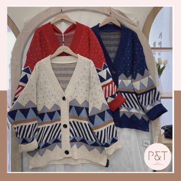 Cardigan Nữ Thổ Cẩm Chất Len Mềm Mịn