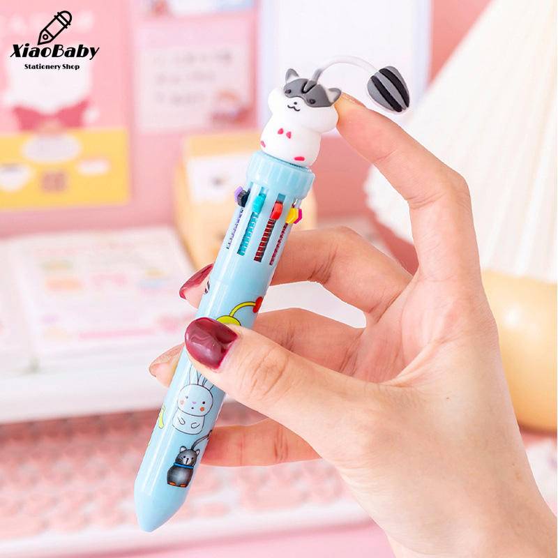 Bút Bi 10 Trong 1 Họa Tiết Hoạt Hình Dễ Thương Bắt Mắt Sành Điệu
