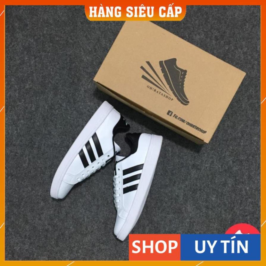 [ Hàng Loại 1 ] - Giày Thể Thao Trắng Sọc Đen Nam Nữ TLS103 | BigBuy360 - bigbuy360.vn