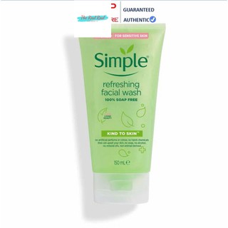 [Mã giảm giá mỹ phẩm chính hãng] [Bill Anh][Mẫu Mới] Sữa rữa mặt dạng gel - Simple Kind To Skin Refreshing Facial Wash G