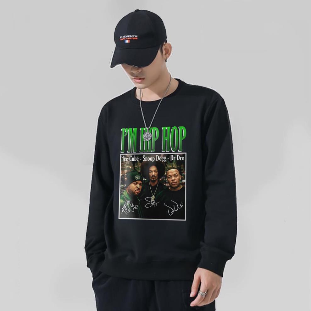Áo nỉ Sweater I'm Hip Hop, Áo Dài Tay Form RỘNG CHUẨN Xu Hướng, Unisex Nam Nữ KKim Style