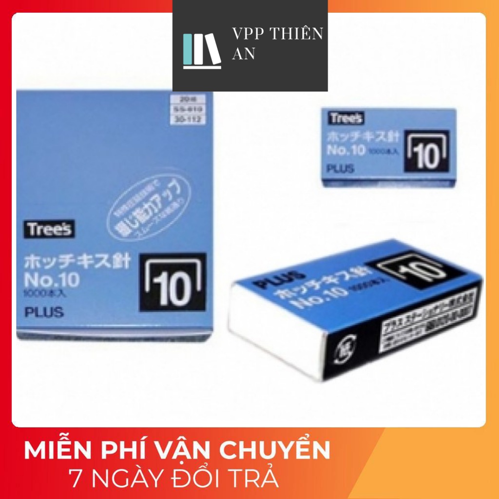 Đạn ghim 10 Plus hàng công ty xịn,20.000 ghim/20 hộp nhỏ/01hộp to( ghim được từ 10 đến 15 tờ giấy)