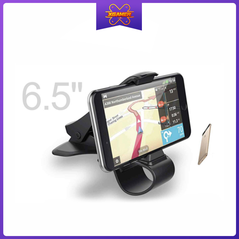 [Ready Stock] XGamer Car Clip Phone Holder Rotating Dashboard And Sun VisorClip Mount Stand With 360 Degree Stable Rotation Cell Phone Holder For Car