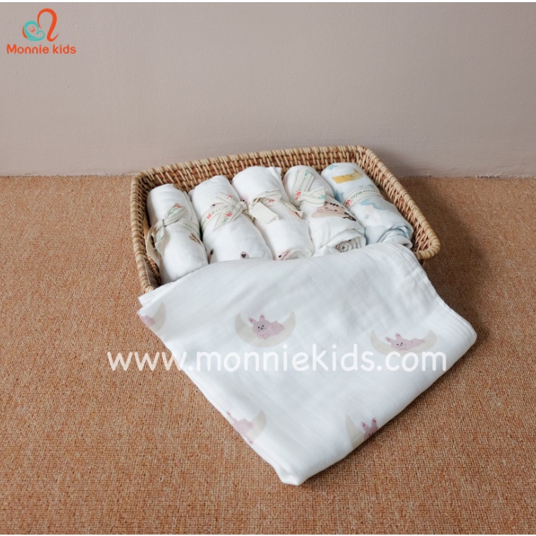 KHĂN TẮM ĐA NĂNG SỢI TRE ADEN 120x120cm - CHẤT VẢI MỀM MẠI, THẤM HÚT TỐT - MONNIE KIDS