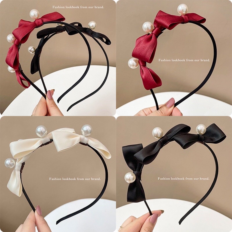 Cài tóc đính nơ phong cách Hàn Quốc cho nữ mã QD 201