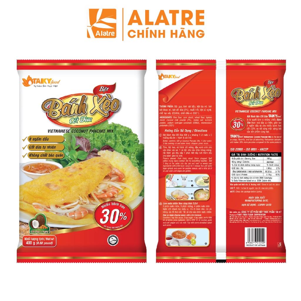 Bột bánh xèo Taky (400g - 1Kg/gói)