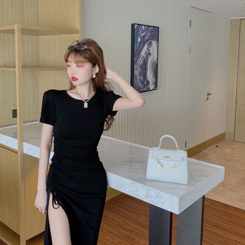 Đầm Dáng Ôm Xẻ Tà Quyến Rũ Thời Trang Pháp Cho Nữ
