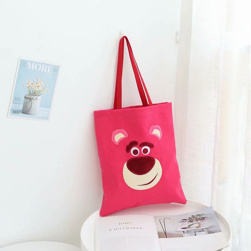 Túi tote gấu dâu béo hoạt hình lotso siêu xinh siêu hot ♥️