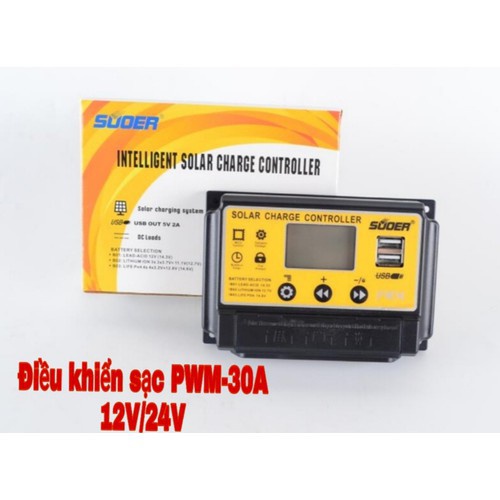 Thiết bị sạc pin năng lượng mặt trời SOUER 30A 12V 24V CHÍNH HÃNG độ bền cao điều khiển sạc năng lượng mặt trời