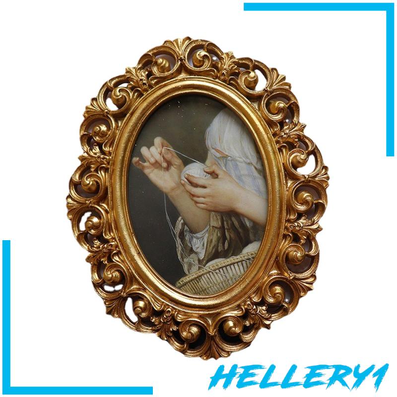 [Hellery1] Khung Ảnh Nhựa Resin Cổ Điển Treo Tường Nghệ Thuật Sang Trọng