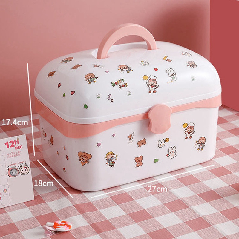 Hộp Đựng Dây Buộc Tóc / Kẹp Tóc Cỡ Lớn Bằng Cao Su Tiện Dụng Cho Bé Gái