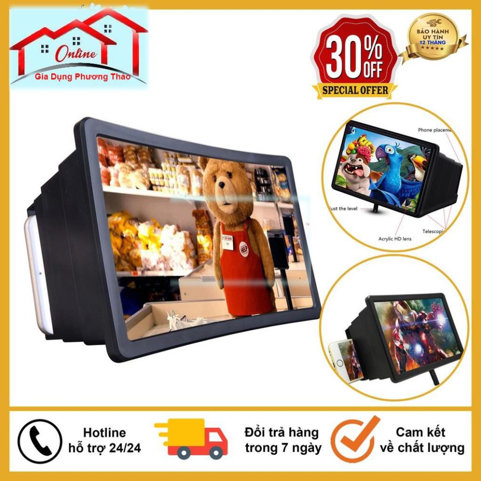 Kính Xem Phim Phóng Đại Hình Ảnh Điện Thoại 3D 8 Inch Thế Hệ Mới 2020